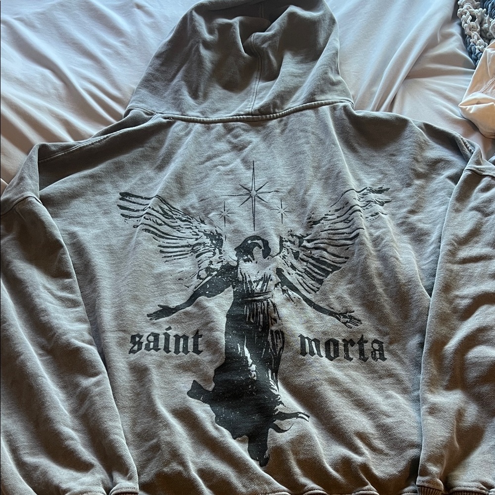 Gray Saint Morta Graphic Hoodie for Men